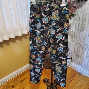 NY & Co. 7th Avenue Black Paisley Madie Pant